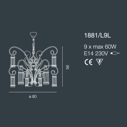 Люстра Bellart Casanova 1881/L9L 01/V04