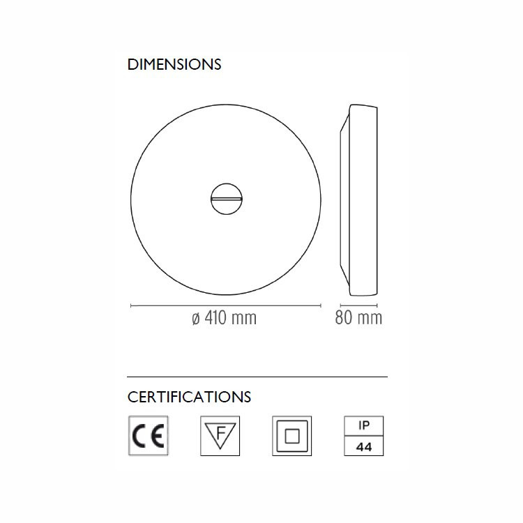 Настенно-потолочный светильник Flos Button White/White F3180009