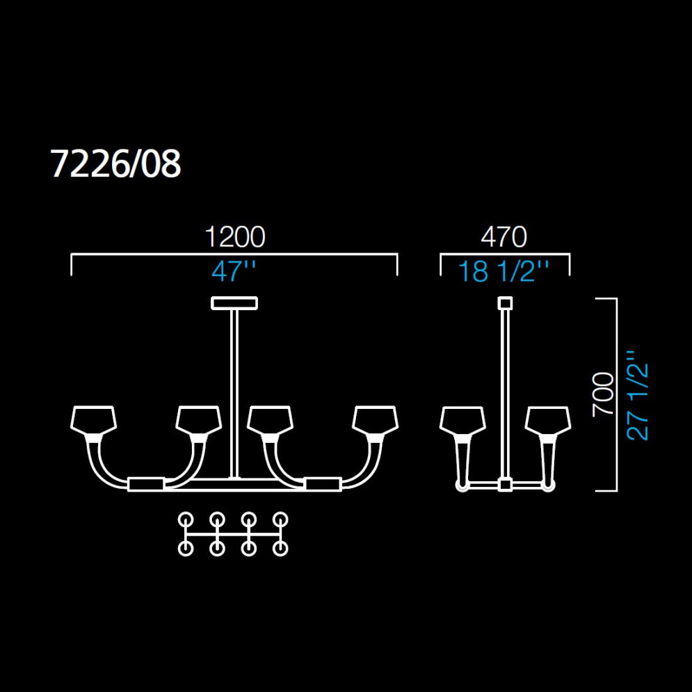 Люстра Barovier&amp;Toso Twins 7226/08/BC