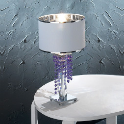 Настольная лампа Euroluce Venice Superlux LP1 silver blue violet