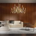 Люстра Euroluce Nuage L8+4 Gold Amber