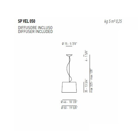 Подвесной светильник Axo Light Velvet SP VEL 050 Ivory / Bianco SPVEL050E27BABC