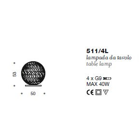 Настольная лампа IDL Weave 511/4L dark bronze