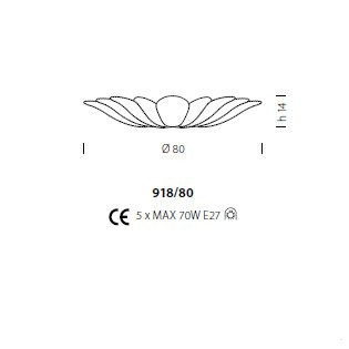 Потолочный светильник Sylcom Bembo 918/80 D ORO