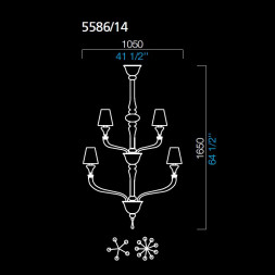 Люстра Barovier&amp;Toso Maine 5586/14/IC/NN