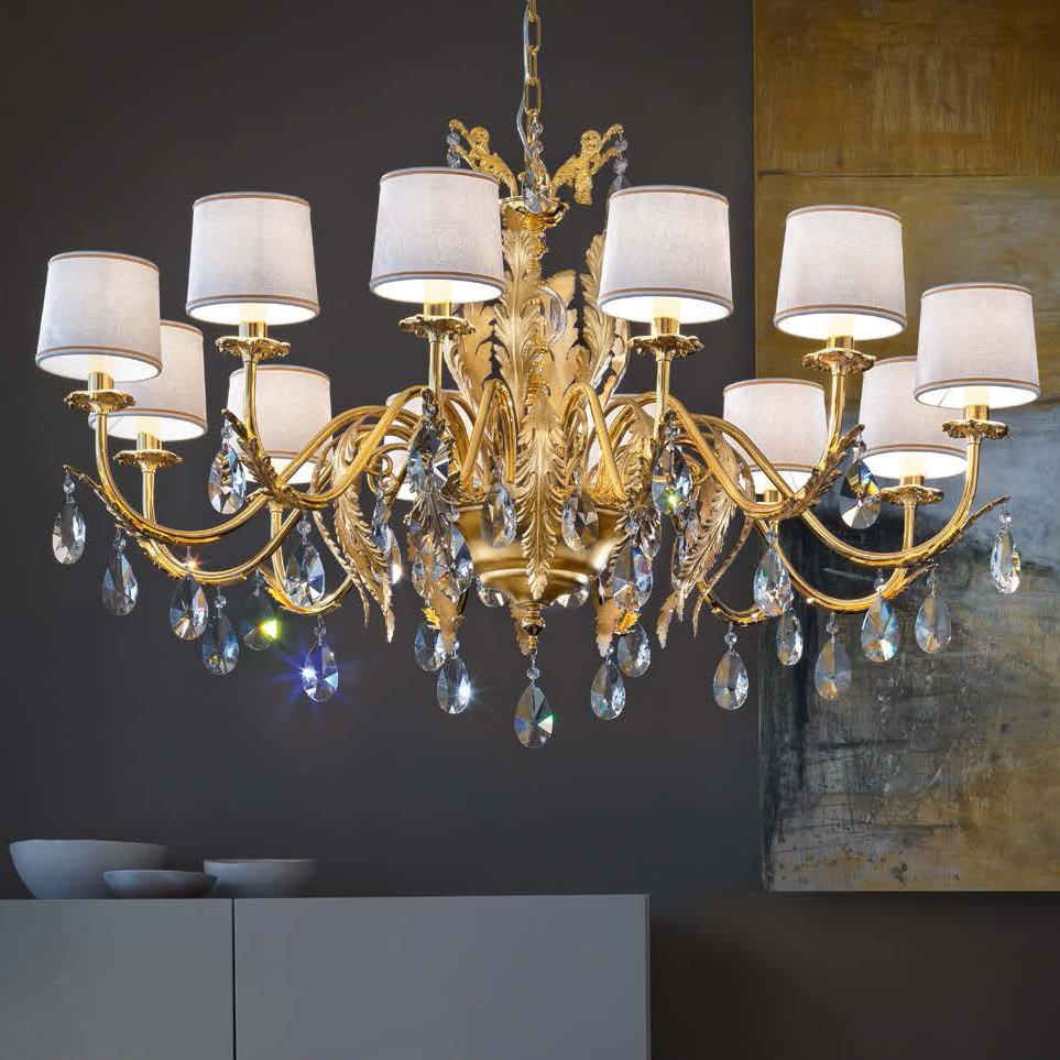 Люстра Masiero Acantia 12 G03 / DAM/14/WH Cut crystal