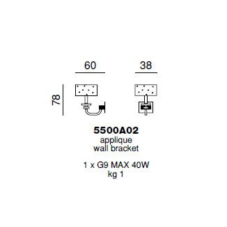 Бра Beby Group Crystal dream 5500A02 Glossy Black Black Swarovski