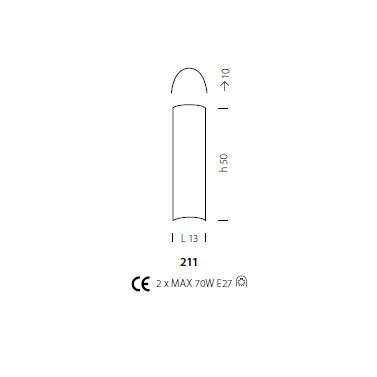 Настенно-потолочный светильник Sylcom Orseolo 211 B CO