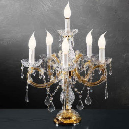 Настольная лампа Beby Group Novecento 765/5+1L Light gold CUT CRYSTAL