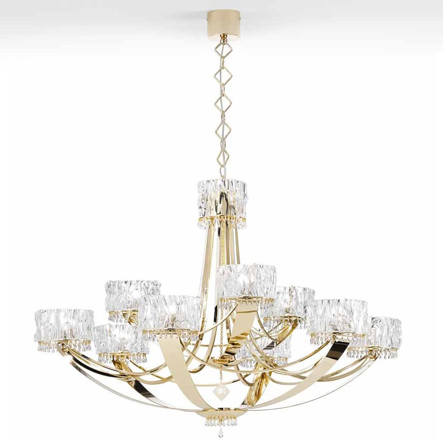 Люстра IDL Crystal blade 512/6+3 Light gold