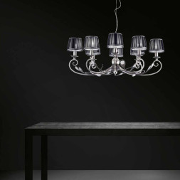 Люстра MM Lampadari Pavone 6920/8 Ovale V2556 With Organza