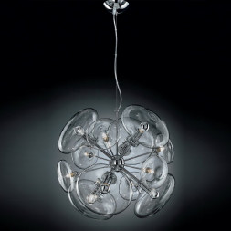 Подвесной светильник IDL Moira 366/12S chrome + transparent
