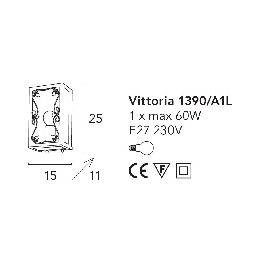 Настенный светильник Bellart Vittoria 1390/A1L 05/V01