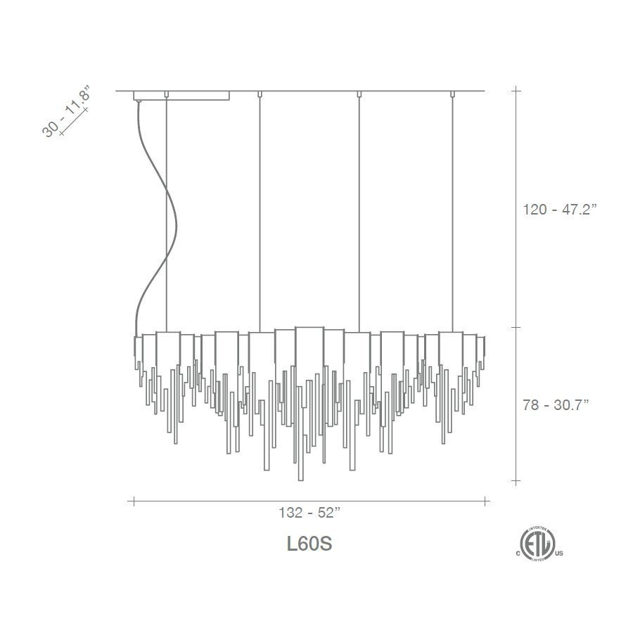 Подвесной светильник Terzani Volver L60S E7 C8