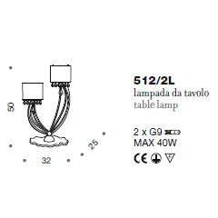 Настольная лампа IDL Crystal blade 512/2L Light gold