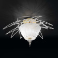 Потолочный светильник IDL Flame 524/5PF white+gold