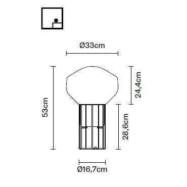 Настольная лампа Fabbian Aerostat F27 B03 19