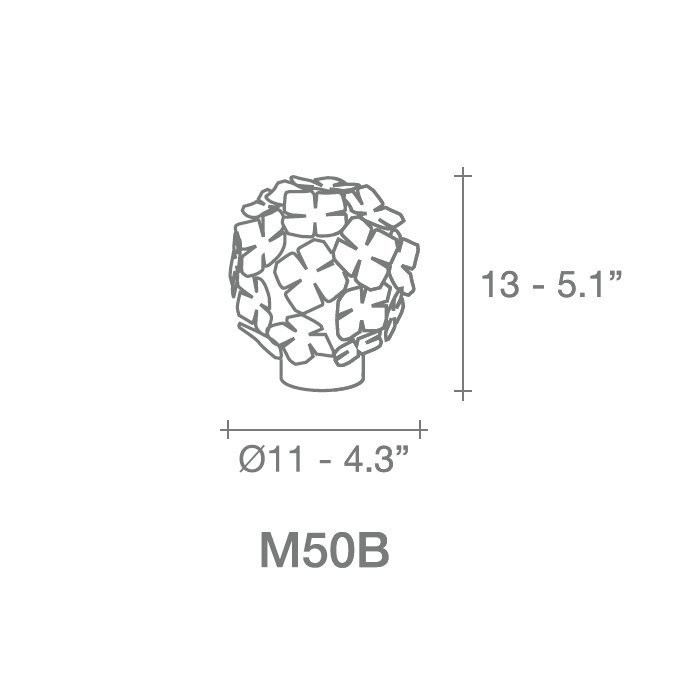 Настольная лампа Terzani Ortenzia M50B H8 C8