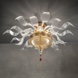 Потолочный светильник Euroluce Julienne PL8 Gold Clear