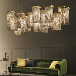 Подвесной светильник Masiero Skyline S20 G14 CUT CRYSTAL