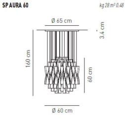 Подвесной светильник Axo Light Aura SP AURA 60 RO SPAURA60RSCRE27