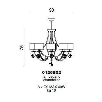Люстра Beby Group Mon Tresor 0126B02 Light gold 1 SW Bronze Shade