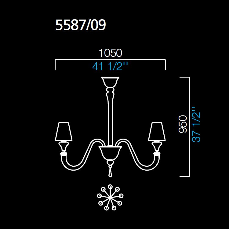 Люстра Barovier&amp;Toso Maryland 5587/09/EL/NN