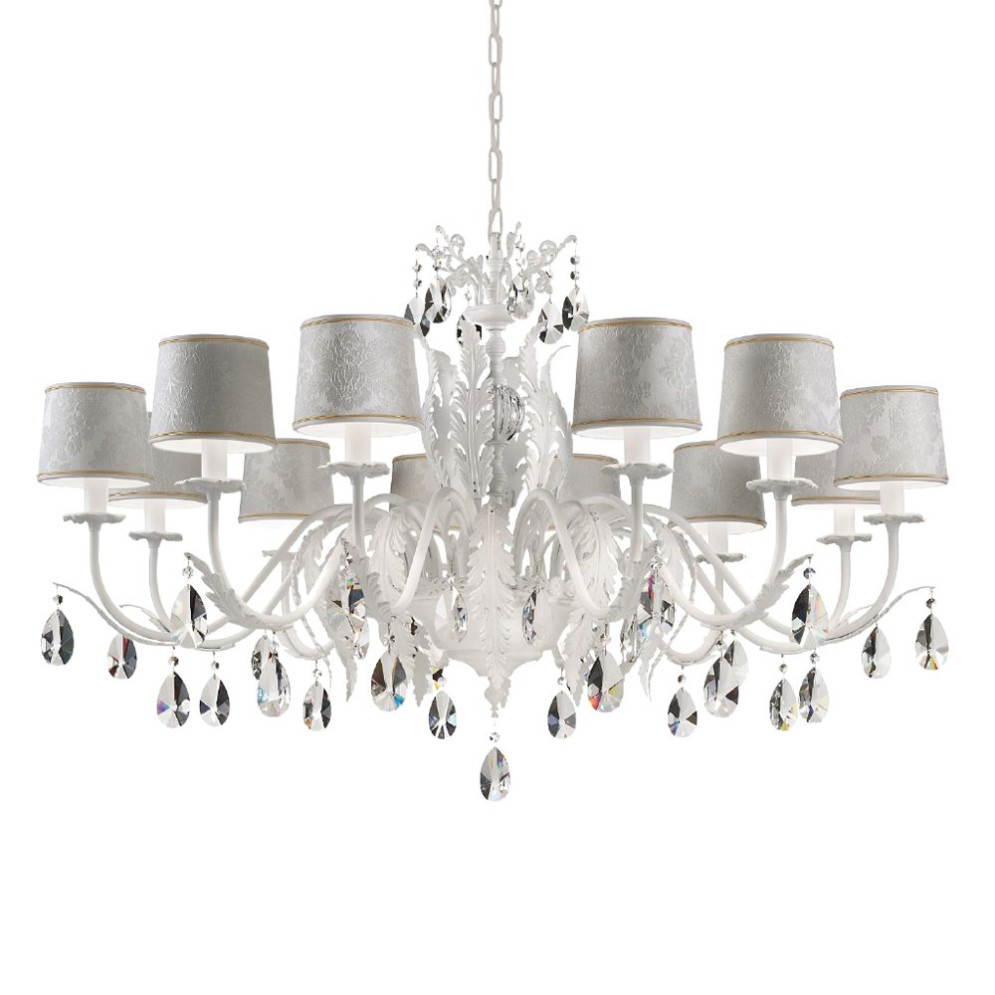 Люстра Masiero Acantia 12 V95 / DAM/14/WH Cut crystal