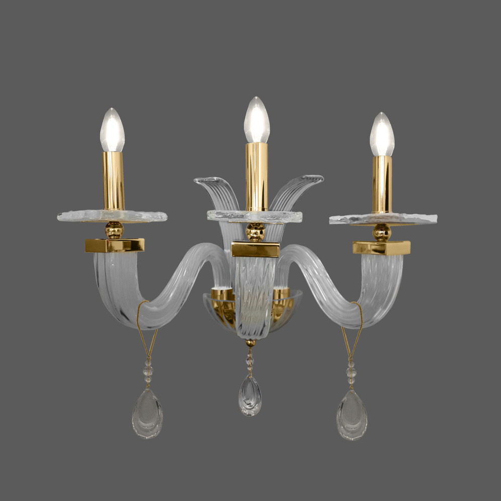 Бра Euroluce Soar A3 gold clear