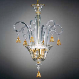 Подвесной светильник Vetri Lamp 90/S Cristallo/Ambra