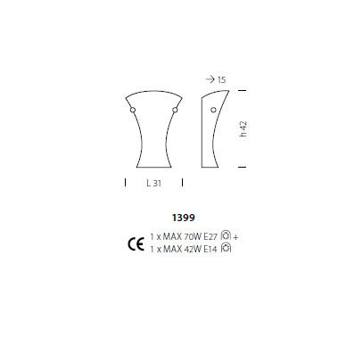 Бра Sylcom Loredan 1399 D ORO