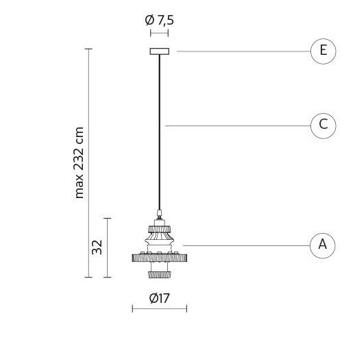 Подвесной светильник Karman Mek SE107 1B INT