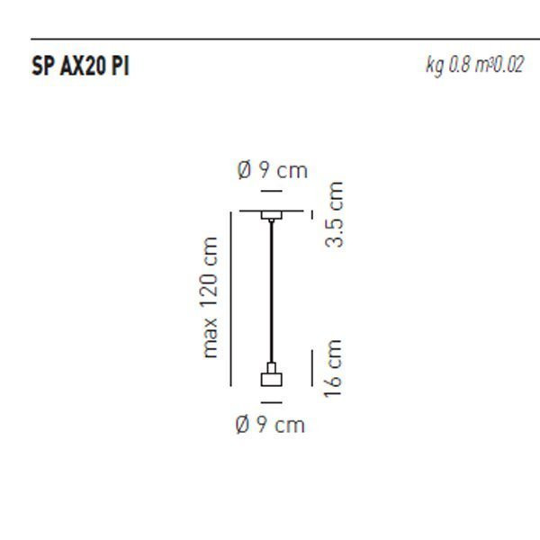 Подвесной светильник Axo Light AX20 SP AX20 PI SPAX20PIXXCRG9X