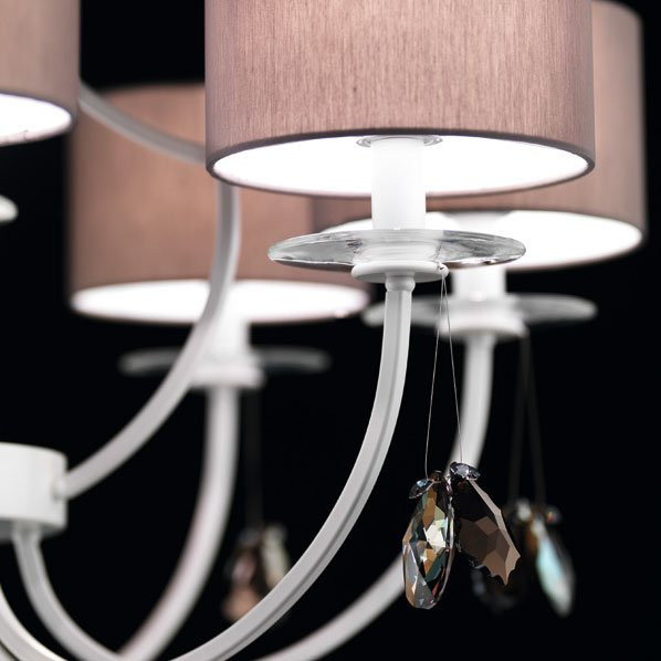 Люстра Beby Group Mon Tresor 0126B02 White Leather 01 666 SW Bronze Shade