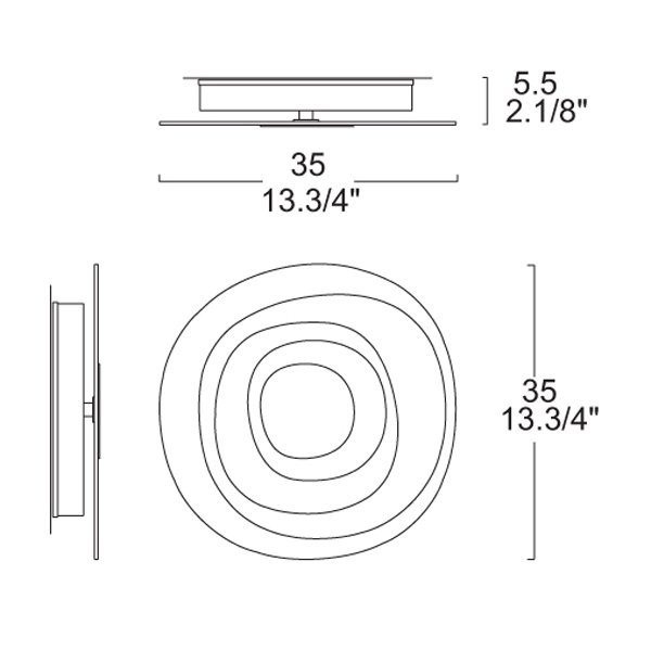 Настенно-потолочный светильник Leucos BETA SMALL P-PL 0002707