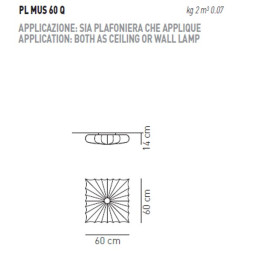 Настенно-потолочный светильник Axo Light Muse PL MU 60 Q PLMUS60QBCXXE27