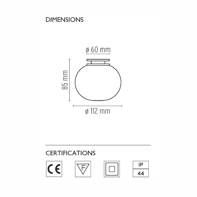 Настенно-потолочный светильник Flos Mini Glo-Ball C/W F4194009