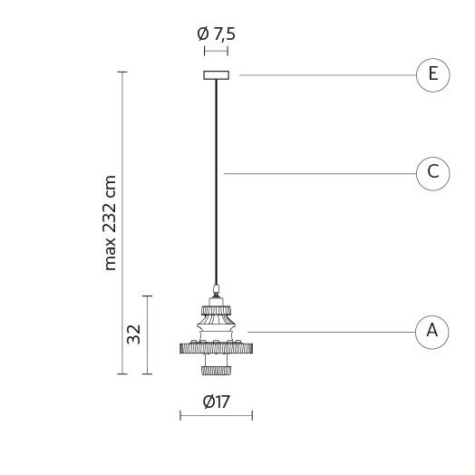 Подвесной светильник Karman Mek SE107 1N INT