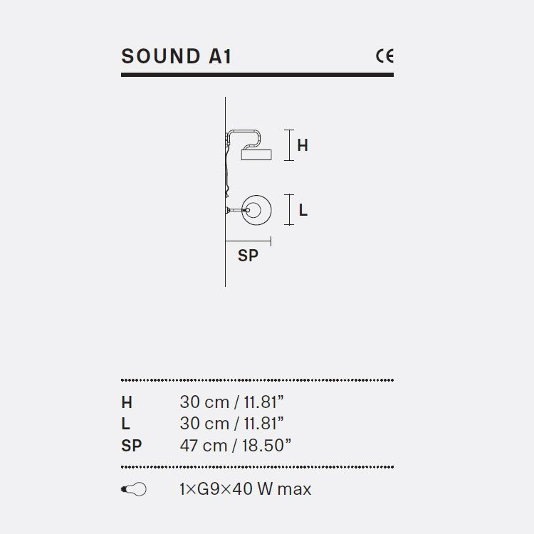 Бра Masiero SOUND A1 G12