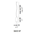Подвесной светильник Vistosi Baco SP E27 BC/SF NI