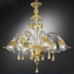 Люстра Vetri Lamp 1182/6 Cristallo/Oro