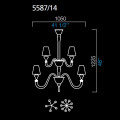 Люстра Barovier&amp;Toso Maryland 5587/14/CC/NN