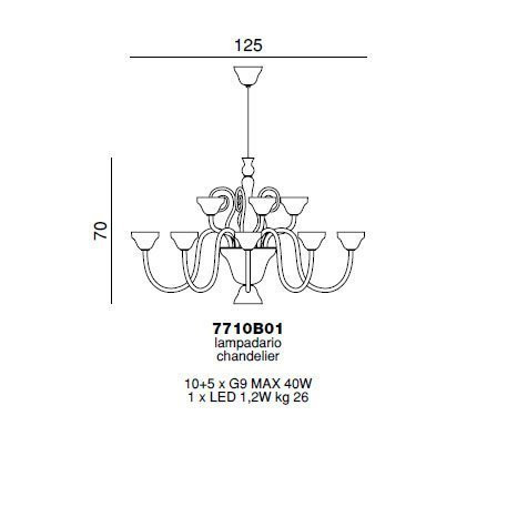 Люстра Beby Group Vanite 7710B01 Gold Chocolate