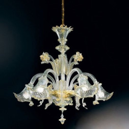 Люстра Vetri Lamp 87/5 Cristallo/Oro 24Kt