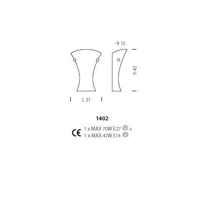 Бра Sylcom Loredan 1402 D GRA