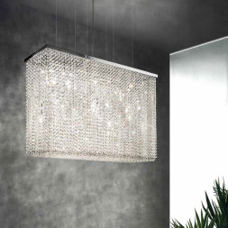 Подвесной светильник Masiero Cubo S/LONG/R G04 TR CUT CRYSTAL