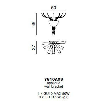 Бра Beby Garden Party 7810A03 Chrome Silver Cortina SW Silver Night