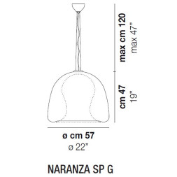 Подвесной светильник Vistosi Naranza SP G E27 SE CR