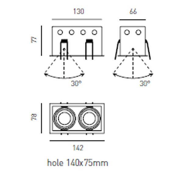 Встраиваемый спот (точечный светильник) Axo light Ficinus FICINUS 2 RECESSED DOWNLIGHT 518 07