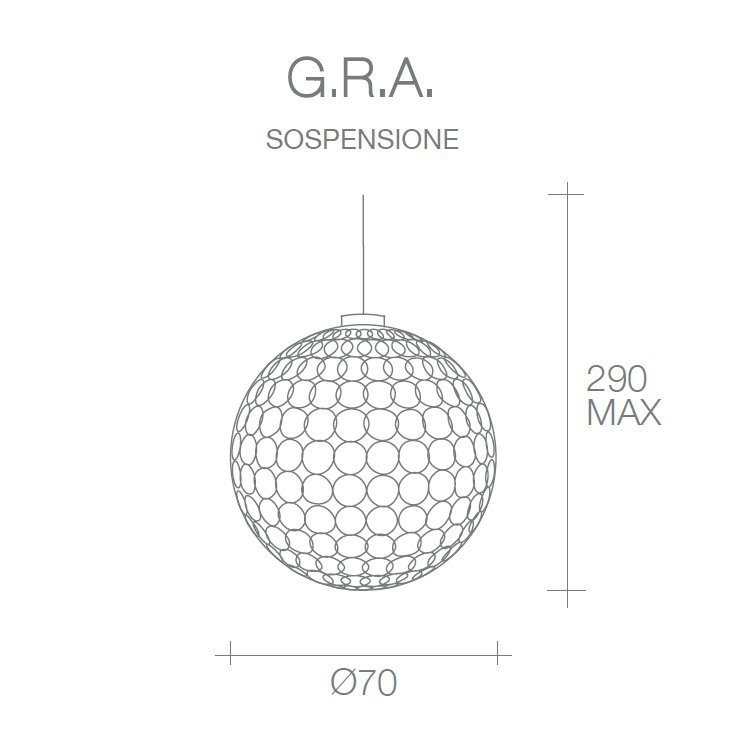 Подвесной светильник Terzani G.R.A. N42S H5 C8